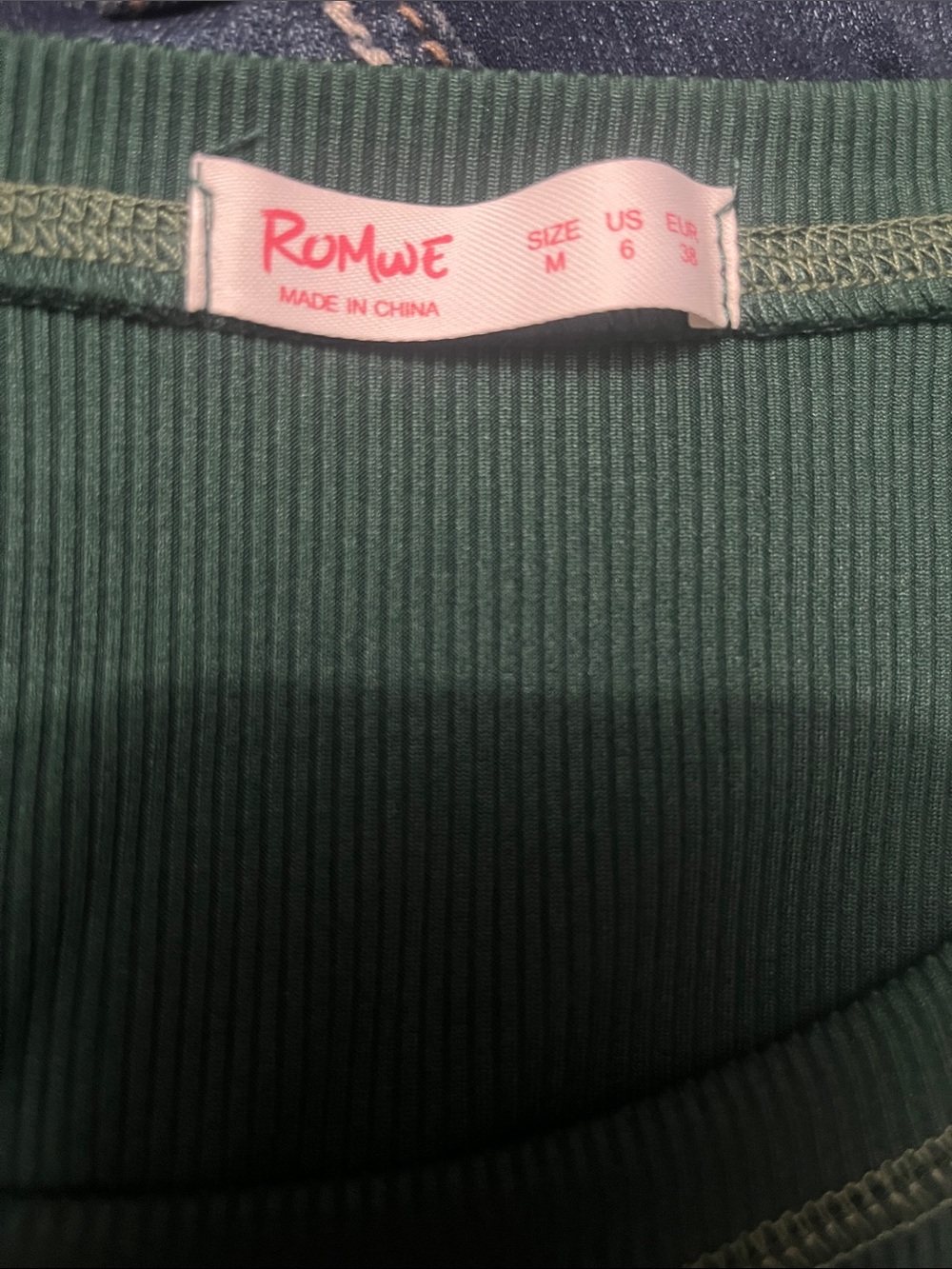 ROMWE Green 'Good Times' Graphic Ribbed Crop Tank - Picture 4 of 4